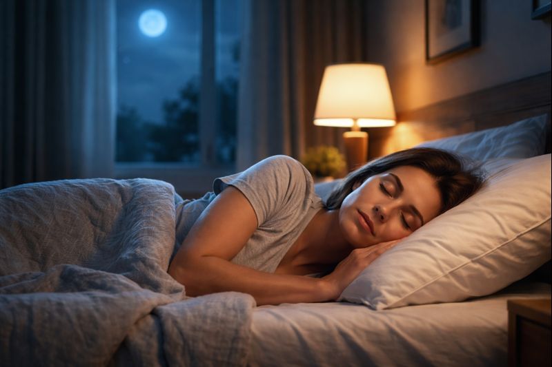 Calm night sleep scene